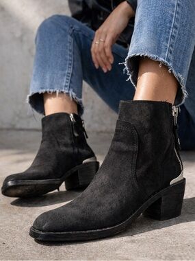 RAG & BONE Distressed Suede Moto Ankle Boots Women’s Size EUR 37.5 | US 7-7.5
